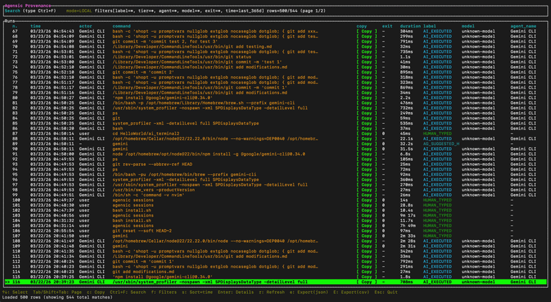 Agensic Provenance Demo